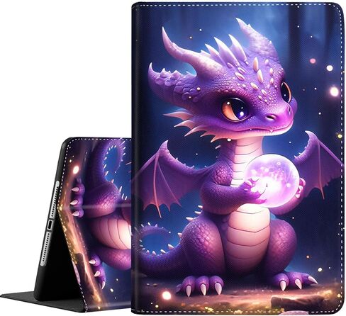 Case for iPad 9th/8th/7th Generation, iPad 10.2 Case (2021/2020/2019), Slim Folding Stand Cover with Auto Wake/Sleep for iPad 10.2 inch, Purple Dragon Baby in Saudi Arabia