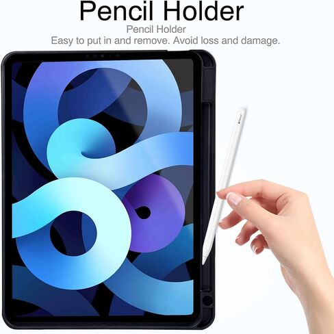 حافظة لجهاز iPad Air 6th 11 بوصة M2 /4th/5th Generation 10.9 مع حامل قلم رصاص، تنبيه/غفو تلقائي، مشبك مغناطيسي، غطاء حماية قابل للطي لجهاز Apple iPad Air 6/4/5 Gen 2024/2020/2022، ليلة مرصعة بالنجوم in Kuwait