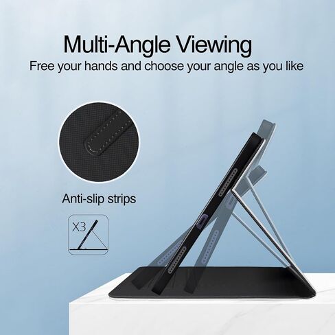 حافظة لجهاز iPad Air 6th 11 بوصة M2 /4th/5th Generation 10.9 مع حامل قلم رصاص، تنبيه/غفو تلقائي، مشبك مغناطيسي، غطاء حماية قابل للطي لجهاز Apple iPad Air 6/4/5 Gen 2024/2020/2022، ليلة مرصعة بالنجوم in Kuwait