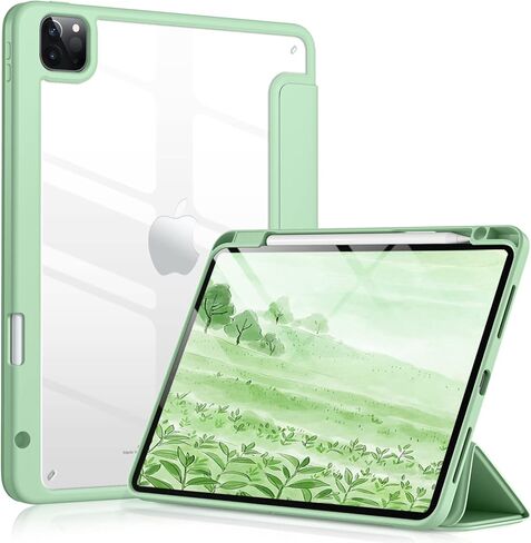 Dirrelo Compatible with iPad Pro 11 Inch Case 4th /3rd /2nd Generation(2022/2021/ 2020) with Pencil Holder, Shockproof Cover with Clear Back Shell for iPad Pro 11, Auto Sleep/Wake, Mint Green in Saudi Arabia
