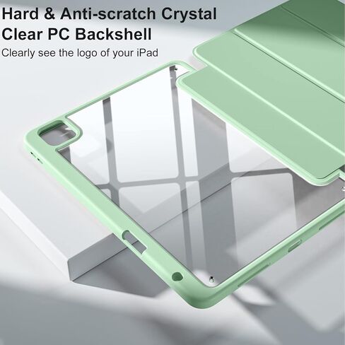 Dirrelo Compatible with iPad Pro 11 Inch Case 4th /3rd /2nd Generation(2022/2021/ 2020) with Pencil Holder, Shockproof Cover with Clear Back Shell for iPad Pro 11, Auto Sleep/Wake, Mint Green in Saudi Arabia