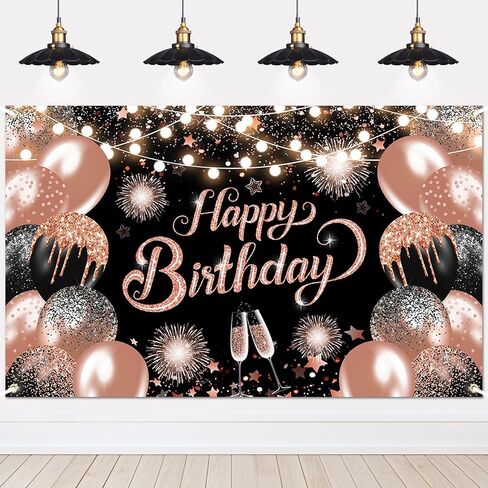 Purple Silver Happy Birthday Backdrop 6x4ft Purple Birthday Banner Silver Birthday Party Decorations Photo Booth Props in Kuwait