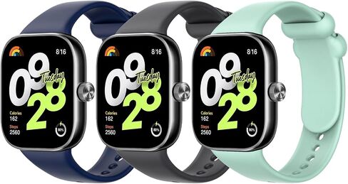 سوار رياضي TiMOVO متوافق مع ساعة Redmi Watch 4/ Xiaomi Band 8 pro، سوار معصم رياضي من السيليكون الناعم للرجال والنساء، أشرطة بديلة قابلة للتعديل بحلقة مزدوجة تناسب ساعة Xiaomi in Saudi Arabia