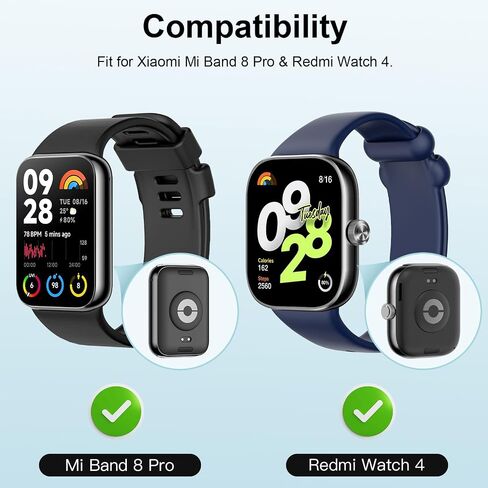 سوار رياضي TiMOVO متوافق مع ساعة Redmi Watch 4/ Xiaomi Band 8 pro، سوار معصم رياضي من السيليكون الناعم للرجال والنساء، أشرطة بديلة قابلة للتعديل بحلقة مزدوجة تناسب ساعة Xiaomi in Saudi Arabia