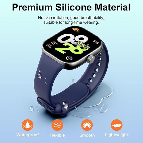 سوار رياضي TiMOVO متوافق مع ساعة Redmi Watch 4/ Xiaomi Band 8 pro، سوار معصم رياضي من السيليكون الناعم للرجال والنساء، أشرطة بديلة قابلة للتعديل بحلقة مزدوجة تناسب ساعة Xiaomi in Saudi Arabia