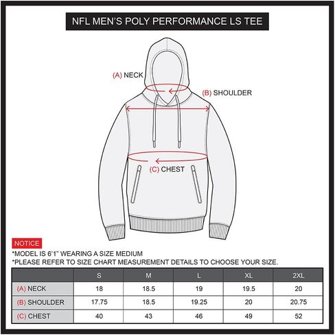 Ultra Game NFL Men's Soft Fleece Hoodie Pullover Sweatshirt With Zipper Pockets in Kuwait