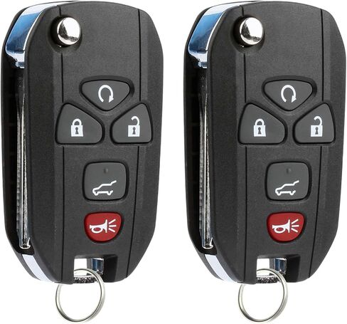 Usa Remote Replacement Fits Buick Chevrolet GMC Flip Key Fob Control 5btn 15913415 OUC60270 Set of 2 in Saudi Arabia