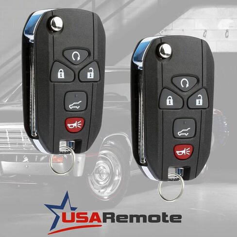 Usa Remote Replacement Fits Buick Chevrolet GMC Flip Key Fob Control 5btn 15913415 OUC60270 Set of 2 in Saudi Arabia
