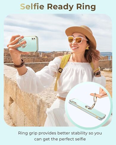 حافظة XYZ لهاتف iPhone Xs Max مع حامل، حافظة هاتف مع مسند حلقي مزدوج، حافظة واقية فاخرة على شكل قلب للسيدات والفتيات لهاتف iPhone Xs Max (6.5 بوصة)، أسود in Kuwait