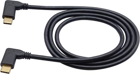 كابل تمديد USB 3.1 نوع C ذكر إلى ذكر Gen 2 (10 جيجابت في الثانية) 90 درجة، يدعم الشحن والبيانات والصوت وكابل الفيديو لجهاز MacBook Pro 2017 الجديد، محور USB-C، أجهزة النوع C، أجهزة الكمبيوتر المحمولة (20 سم - M/M) ) in Saudi Arabia