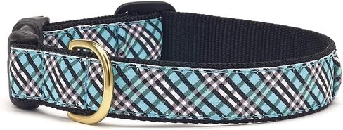 Up Country Aqua Plaid Dog Collar - Medium (Narrow) in Saudi Arabia