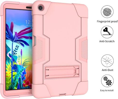 Mignova Case for LG G Pad 5 10.1 inch Tablet Case Hybrid Kids Friendly Drop Shockproof Hybrid High Impact Armor Defender Rugged Protective Case for LG G Pad 5 10.1 inch FHD Tablet 2019 (Rose Gold) in Saudi Arabia