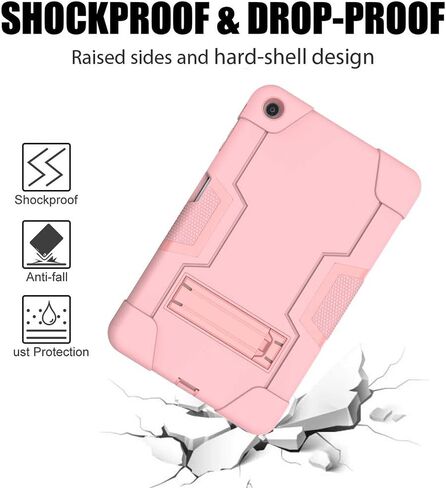 Mignova Case for LG G Pad 5 10.1 inch Tablet Case Hybrid Kids Friendly Drop Shockproof Hybrid High Impact Armor Defender Rugged Protective Case for LG G Pad 5 10.1 inch FHD Tablet 2019 (Rose Gold) in Saudi Arabia