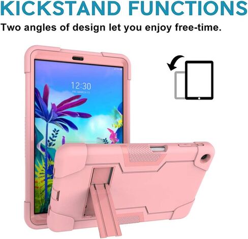 Mignova Case for LG G Pad 5 10.1 inch Tablet Case Hybrid Kids Friendly Drop Shockproof Hybrid High Impact Armor Defender Rugged Protective Case for LG G Pad 5 10.1 inch FHD Tablet 2019 (Rose Gold) in Saudi Arabia