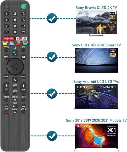 RMF-TX500U CtrlTV وحدة تحكم عن بعد صوتية عالمية وجهاز تحكم عن بعد بلوتوث سوني الذكي، لجهاز Sony Android 4K Ultra HD LED Internet KD XBR Series UHD LED 43 48 49 55 65 75 85 77 85 98 بوصة TV01 in Kuwait