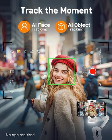Hohem iSteady V3 Gimbal Stabilizer for iPhone، 3-Axis Phone Gimbal، متتبع AI مغناطيسي، قضيب مدمج قابل للتمديد وحامل ثلاثي القوائم، جهاز تحكم عن بعد قابل للفصل، مثبت Gimbal للسفر، Vlog، TikTok، أسود in Kuwait