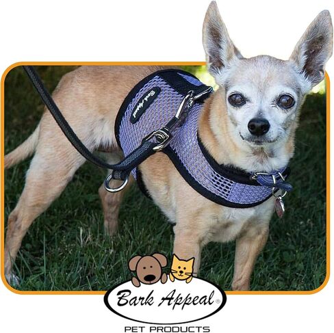 Bark Appeal Black Netted Mesh Wrap N Go Dog Harness for Small-Medium Pets – Lightweight Harness that's Perfect for Hot Weather – Easy Buckle Free Design for a Comfortable Fit – XS in Kuwait