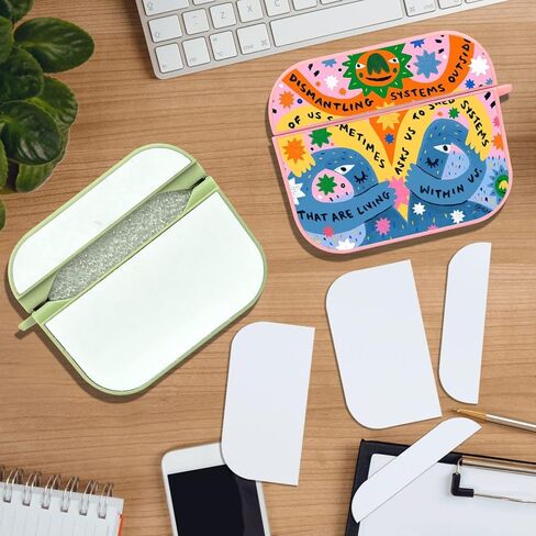5 PCS Sublimation Hard Plastic Blanks Case Cover Compatible with AirPods 3 (2021) DIY Blank Case Gifts Personalized Printing Cases with Inserts Pink in Saudi Arabia