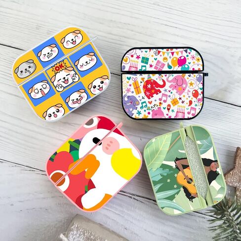 5 PCS Sublimation Hard Plastic Blanks Case Cover Compatible with AirPods 3 (2021) DIY Blank Case Gifts Personalized Printing Cases with Inserts Pink in Saudi Arabia