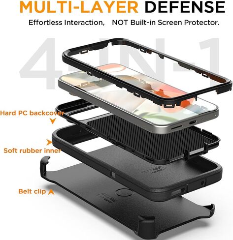 AICase for Google Pixel 9 Pro XL Case with Belt Clip,3-Layer Heavy Duty Drop Protection Full Body Rugged Shockproof/Dust Proof Military Protective Tough Durable Phone Cover for Google Pixel 9 Pro XL in Saudi Arabia