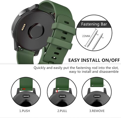سوار ساعة OVERSTEP Vivoactive 4، 22 ملم من السيليكون الناعم لساعة Garmin Darth Vader/First Avenger/Polar Vantage M/Samsung Galaxy Watch 3 45mm/Galaxy Watch 46mm/Gear S3 Frontier/Gear S3 Classic in Saudi Arabia