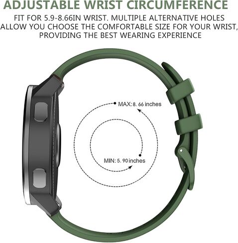 سوار ساعة OVERSTEP Vivoactive 4، 22 ملم من السيليكون الناعم لساعة Garmin Darth Vader/First Avenger/Polar Vantage M/Samsung Galaxy Watch 3 45mm/Galaxy Watch 46mm/Gear S3 Frontier/Gear S3 Classic in Saudi Arabia