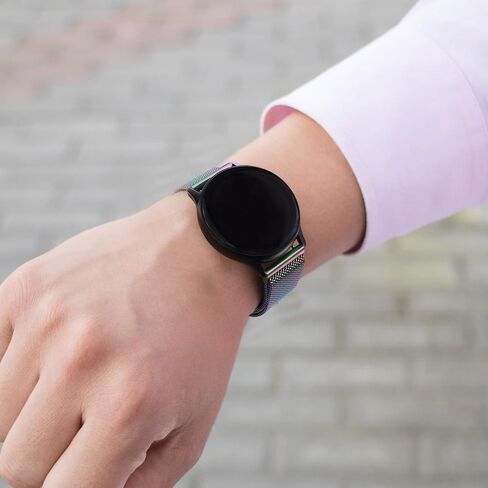 سوار معدني AK متوافق مع ساعة Samsung Galaxy Watch 6 Band 40mm 44mm / Galaxy Watch 6 Classic Bands 43mm 47mm، 20mm حلقة شبكية من الفولاذ المقاوم للصدأ حزام بديل مغناطيسي لساعة Galaxy Watch 6 Band النساء والرجال in Saudi Arabia