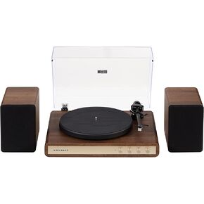 Crosley C65A-WAGL 2-Speed Vinyl Record Player Turntable with 50W Speakers, Moving Magnet Audio-Technica Cartridge, Bluetooth Receiver, Walnut