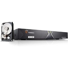 TIGERSECU Super HD 1080P 16-Channel Hybrid 5-in-1 DVR Security Recorder with 2TB Hard Drive, for 2MP(30fps) and for up to 5MP(12.5fps) TVI/AHD/CVI/Analog and IP Cameras (Cameras Not Included)