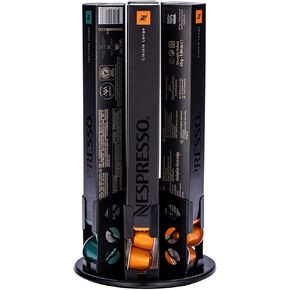 FlagShip Nespresso Pod Holders Storage Carousel Coffee Nespresso Original Line Capsules Holder Coffee Capsules Holder Organizer Stand Small 80 Pods Originalline