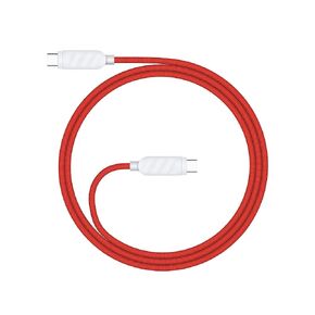 UPPERCASE Designs Braided USB-C to USB-C Cable, Fast 60W Charging, Compatible with iPhone 15 16 iPad MacBook, Red/White, 1m (3.3 Ft), 2 Pack
