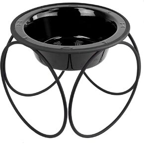 Platinum Pets Olympic Single Diner Feeder with Stainless Steel Dog Bowl, Medium, Electric Purple