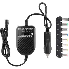 Universal 80W DC Car Charger, 15-24V Power Supply Adapter Set for Laptop Notebook