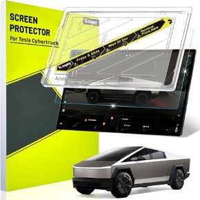 2024 Upgrade Tesla Model Y/3 Screen Protector Accessories Matte【No More Glare! Anti Fingerprint】Premium Tempered Glass Screen Protector with Alignment Kit for Model Y(2024-2020) Model 3(2023-2017)