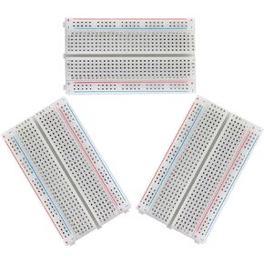 3pcs Breadboard Prototype Board 400 Points Holes Universal Ties breadboard Experiment PCB Small for Arduino Project Raspberry pi DIY Power Rails Easy to use