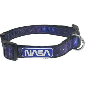 NASA PET Collar Dog Collar, Size Small Space Collar for Dogs & Cats. A Shiny & Colorful Cat Collar & Dog Collar with The NASA Logo and Design