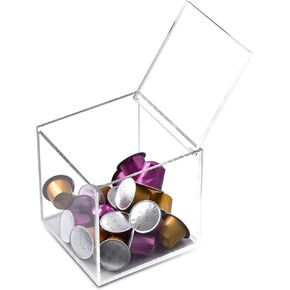 IHAYNER Coffee Pod Holder for Nespresso Capsules Vertuoline Tea Bag Organizer Clear Acrylic Dispenser