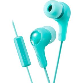 سماعات أذن JVC Gumy - سماعات داخل الأذن (HA-FX7MGN)، صوت قوي، ملاءمة مريحة وآمنة، تأتي مع قطع أذن من السيليكون S/M/L، سلك بطول 3.3 قدم (أخضر)