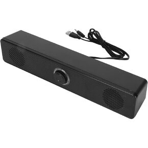 Jectse USB Computer Speakers, HiFi Clear Sound Volume Knob Mini Speaker for PC Laptop Tablet, with 3.5mm AUX, for Room Office Parties