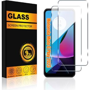 2 PACK for Motorola Moto G Play 2023 Screen Protector Tempered Glass [9H Hardness] Anti-Scratch Bubble Free Easy Installation