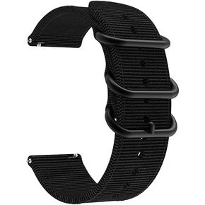 YEEJOK Venu 2S Band Nylon, Vivoactive 4S 40mm Nylon Watch Band Replacement, 18 mm Quick Released Watch Strap Compatible for Garmin Vivoactive 3S 39mm, Captain Marvel 40mm-Black