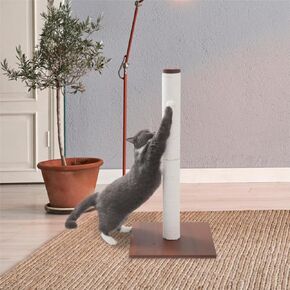 Necoichi 23.6" Tall Cat Scratching Post Kitten Scratcher Paper Rope Scratch Posts Trees with Hanging for Indoor Cats (23.6 inches for Kitty, Regular, Oak)