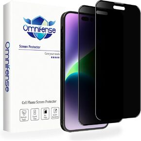4 Way 360° Privacy Glass Screen Protector Designed for iPhone 13 Pro Max [6.7"] 2 Pack + Camera lens Protector 1 Pack, Horizontal and Vertical Anti Spy Tempered Glass Screen Film and Tempered Glass Camera Cover Film for Apple 13 Pro Max
