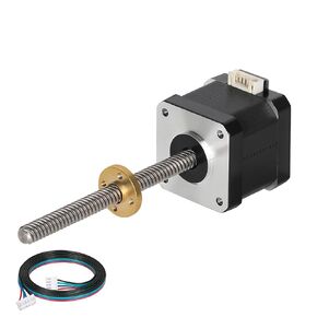 Nema 17 Stepper Motor Integrated 13.78in/350mm T8 Lead Screw Low Impedance 1.7A 0.4Nm/56.64oz.in. Bipolar High Torque 42x40 Motors 2 Phase 4 Lead for 3D Printer CNC Injection Molding machine