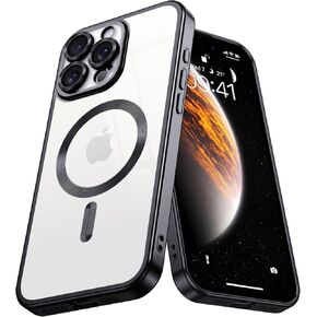 BENTOBEN for iPhone 16 Pro Case, Phone Case iPhone 16 Pro with MagSafe, Clear Magnetic Plated Slim Thin Shockproof Soft TPU Electroplated Bumper Protective Cover for iPhone 16 Pro 6.3" 2024, Gold