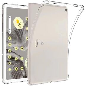 for Google Pixel Tablet (2023) Case, Crystal Clear Transparent Reinforced Corners TPU Shock-Absorption Flexible Case Cover for Google Pixel Tablet (2023) (Clear)