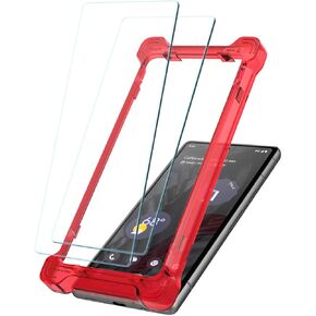 Caseology Snap Fit Tempered Glass [2 Pack/Easy Installlation] for Google Pixel 7a Screen Protector with Installation Kit - 2 Pack