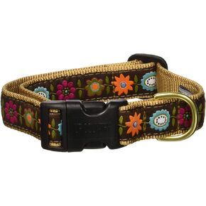 Up Country Bella Floral Pattern (Bella Floral Dog Collar, Large (15 to 21 inches) 1 Inch Wide Width)