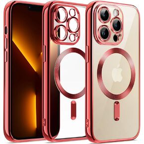 JETech Soft Clear Case for iPhone 13 Pro Max 6.7-Inch, Camera Lens Full Protection, Compatible with MagSafe Wireless Charging, Shockproof Electroplated TPU Phone Cover (Gold)