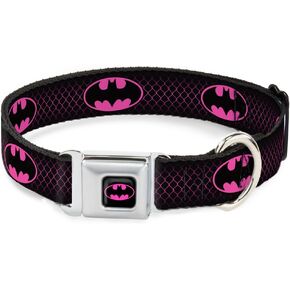 Buckle-Down DC-WBM002-L BMA Batman Black/Silver Dog Collar